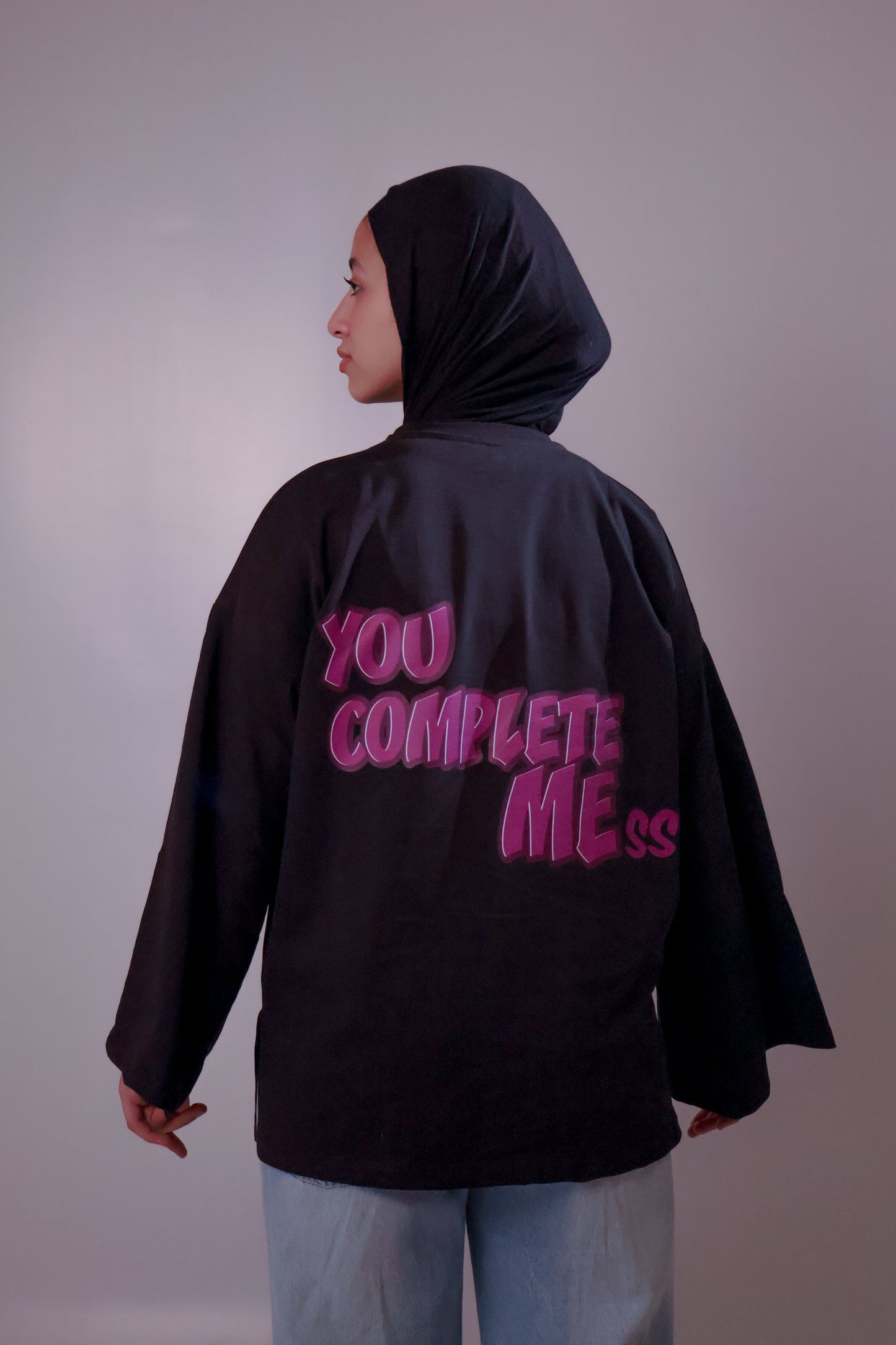 YOU COMPLETE MEss longsleeve in pure black