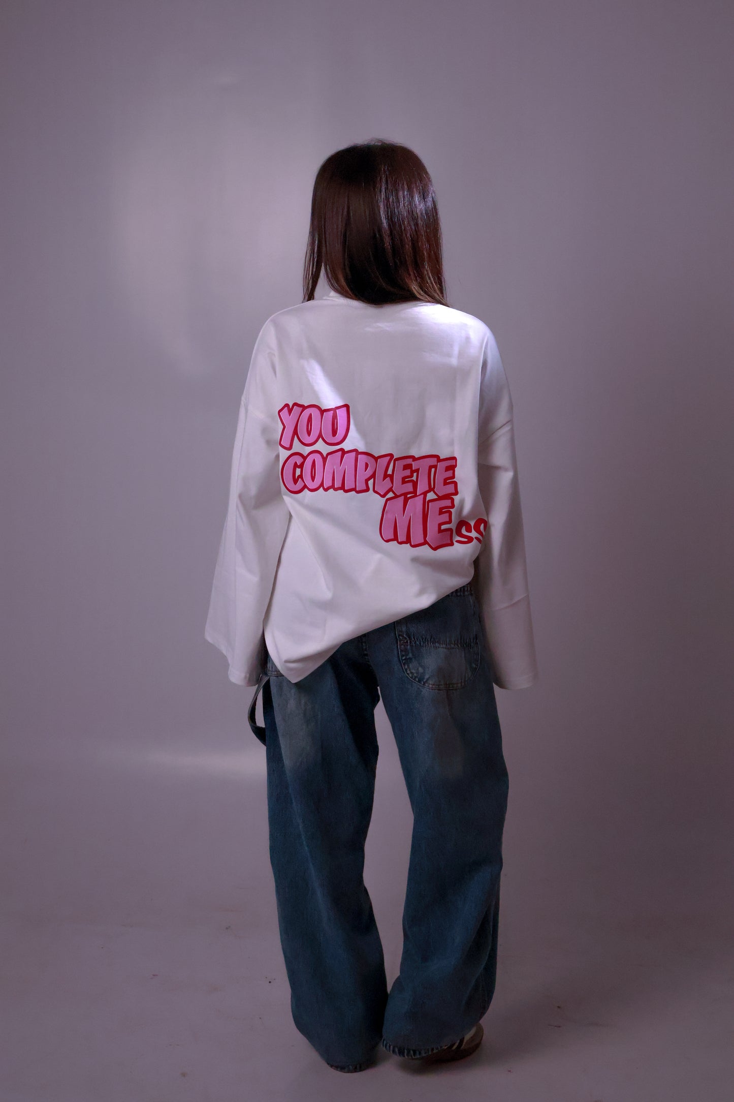 YOU COMPLETE MEss longsleeve in pure white