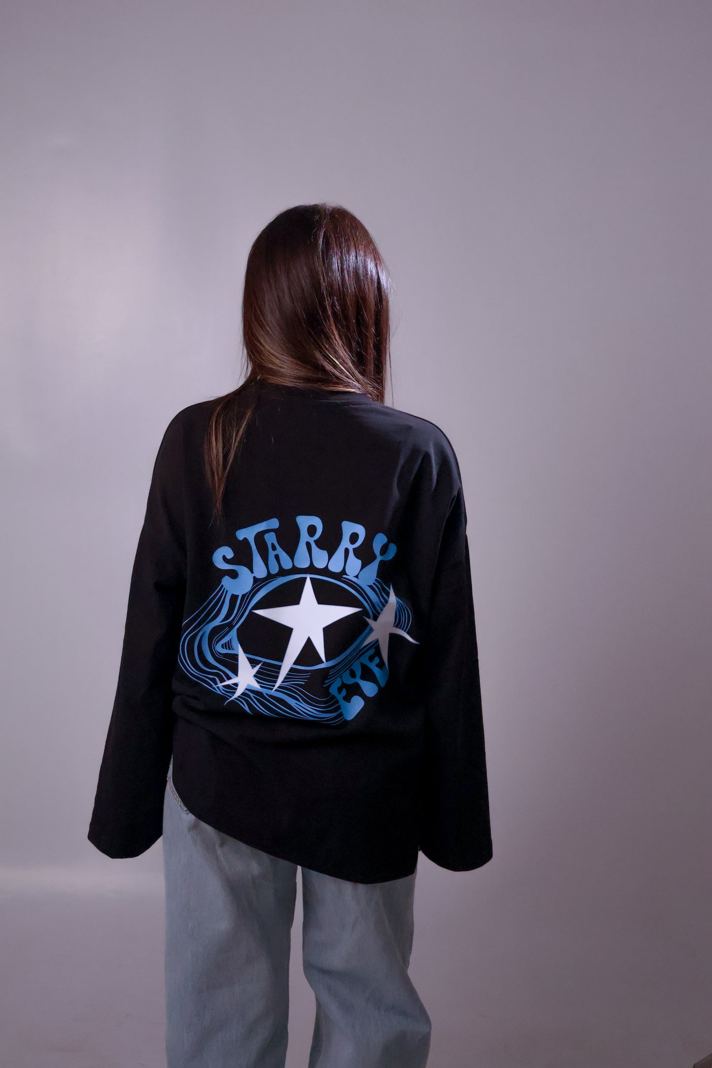 Starry-Eyed longsleeve in pure black