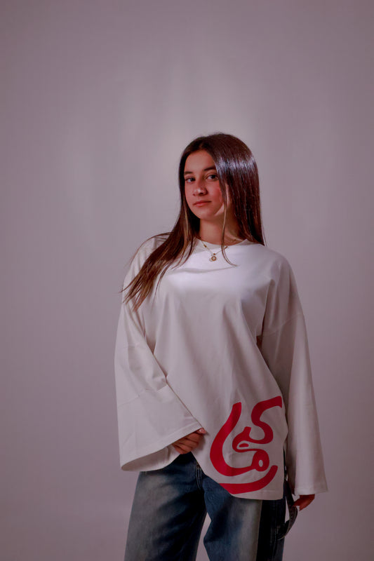 YOU COMPLETE MEss longsleeve in pure white