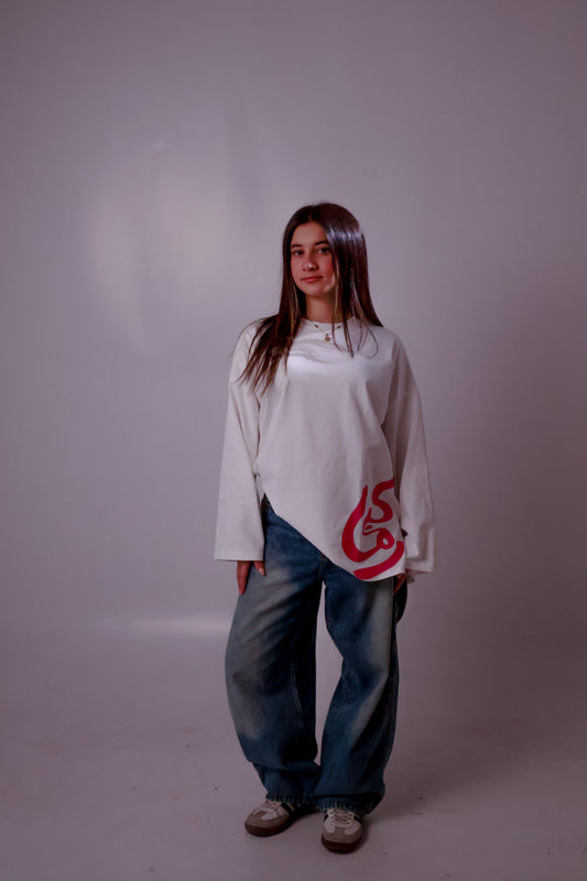 YOU COMPLETE MEss longsleeve in pure white