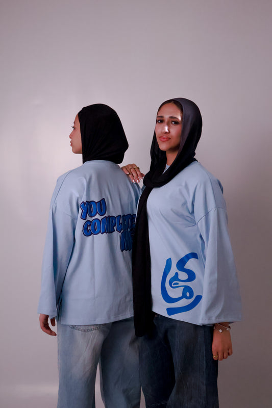 YOU COMPLETE MEss longsleeve in dusty blue