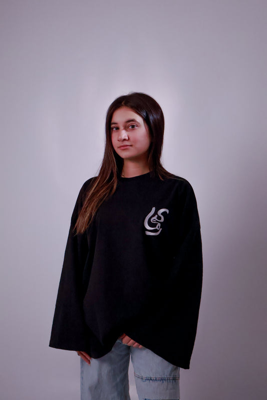 Starry-Eyed longsleeve in pure black
