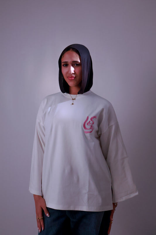 Starry-Eyed longsleeve in pure white